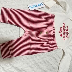 Carter's Valentine's Day Striped Baby Set